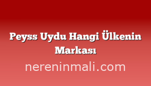 Peyss Uydu Hangi Ülkenin Markası