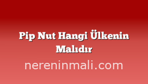 Pip Nut Hangi Ülkenin Malıdır