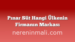 Pınar Süt Hangi Ülkenin Firmanın Markası