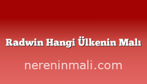 Radwin Hangi Ülkenin Malı