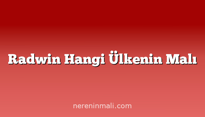 Radwin Hangi Ülkenin Malı