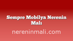 Sempre Mobilya Nerenin Malı