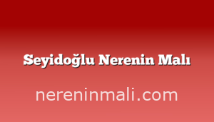 Seyidoğlu Nerenin Malı