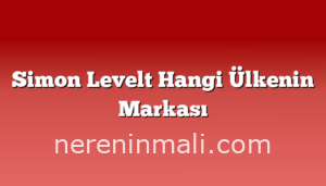 Simon Levelt Hangi Ülkenin Markası