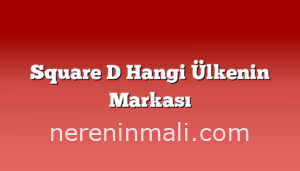 Square D Hangi Ülkenin Markası