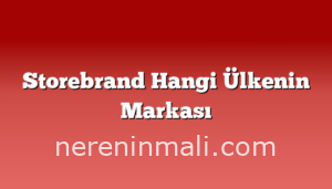 Storebrand Hangi Ülkenin Markası