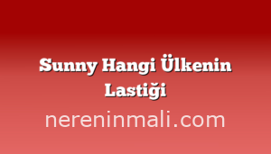 Sunny Hangi Ülkenin Lastiği