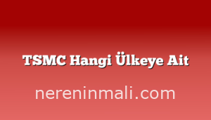 TSMC Hangi Ülkeye Ait