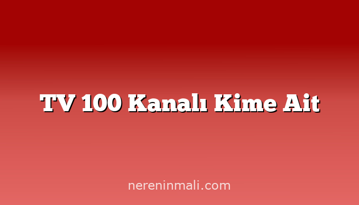 TV 100 Kanalı Kime Ait