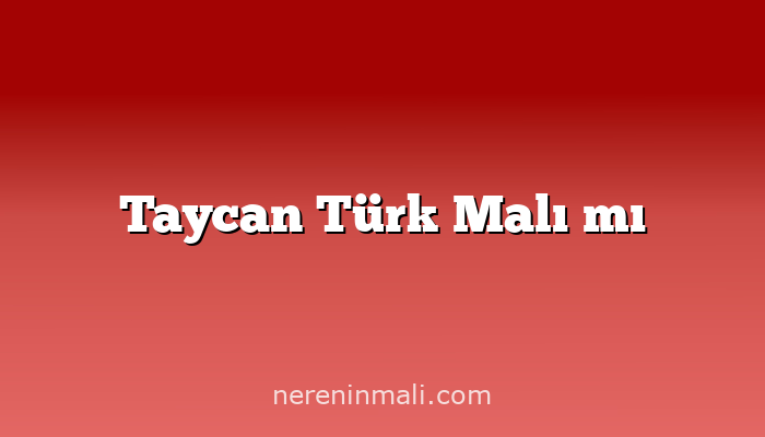 Taycan Türk Malı mı