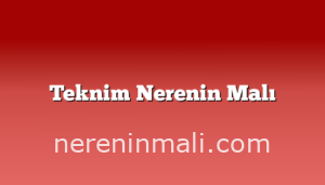 Teknim Nerenin Malı