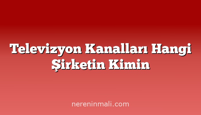 Televizyon Kanalları Hangi Şirketin Kimin