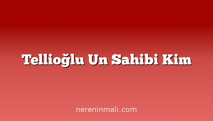 Tellioğlu Un Sahibi Kim