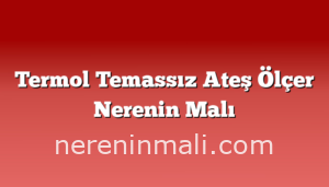 Termol Temassız Ateş Ölçer Nerenin Malı