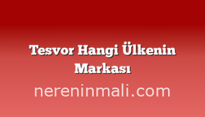 Tesvor Hangi Ülkenin Markası