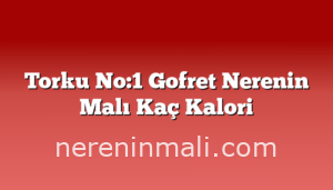 Torku No:1 Gofret Nerenin Malı Kaç Kalori