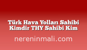 Türk Hava Yolları Sahibi Kimdir THY Sahibi Kim