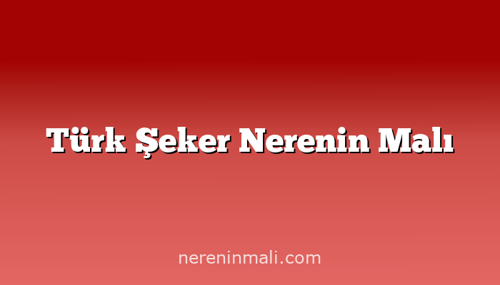 Türk Şeker Nerenin Malı