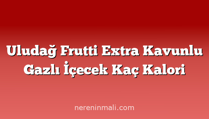 Uludağ Frutti Extra Kavunlu Gazlı İçecek Kaç Kalori