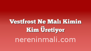 Vestfrost Ne Malı Kimin Kim Üretiyor