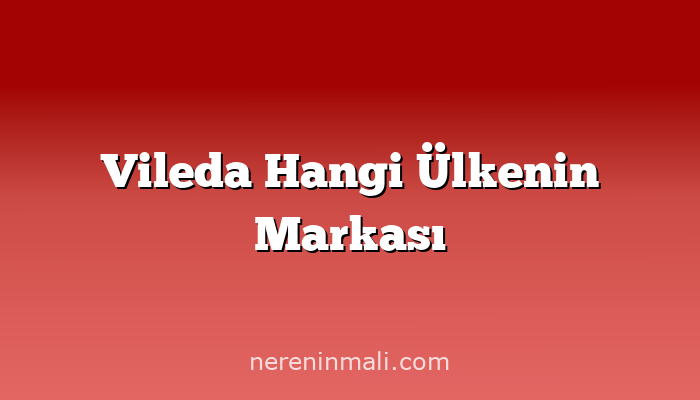 Vileda Hangi Ülkenin Markası