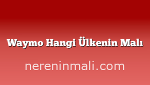 Waymo Hangi Ülkenin Malı