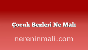 Çocuk Bezleri Ne Malı