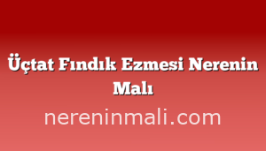 Üçtat Fındık Ezmesi Nerenin Malı