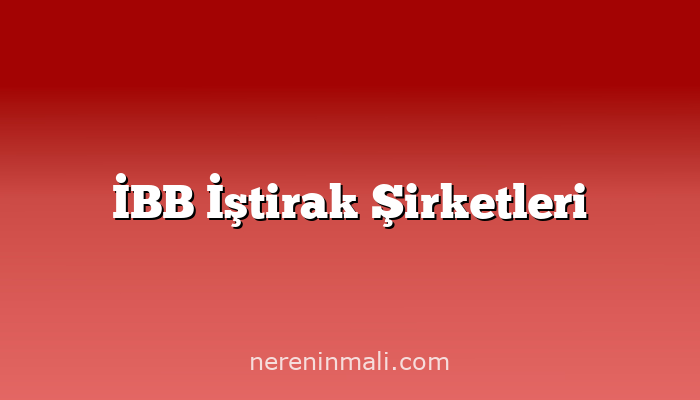 İBB İştirak Şirketleri