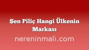 Şen Piliç Hangi Ülkenin Markası