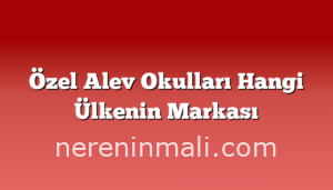 Özel Alev Okulları Hangi Ülkenin Markası