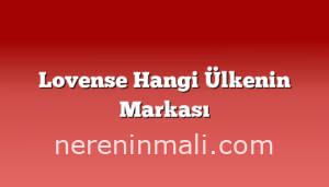 Lovense Hangi Ülkenin Markası