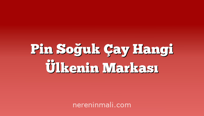Pin Soğuk Çay Hangi Ülkenin Markası