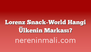 Lorenz Snack-World Hangi Ülkenin Markası?