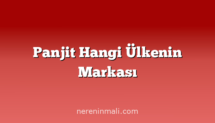 Panjit Hangi Ülkenin Markası