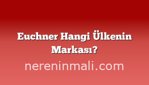 Euchner Hangi Ülkenin Markası?