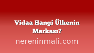 Vidaa Hangi Ülkenin Markası?