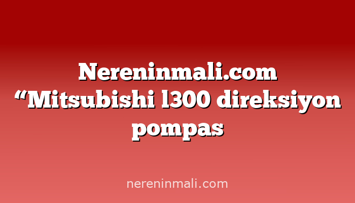 Nereninmali.com “Mitsubishi l300 direksiyon pompas