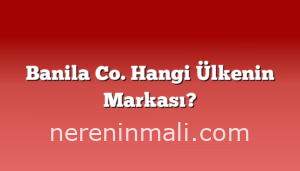 Banila Co. Hangi Ülkenin Markası?