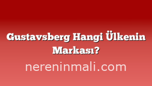 Gustavsberg Hangi Ülkenin Markası?