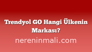 Trendyol GO Hangi Ülkenin Markası?
