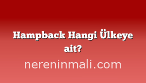 Hampback Hangi Ülkeye ait?
