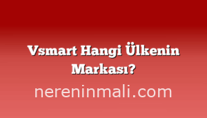 Vsmart Hangi Ülkenin Markası?